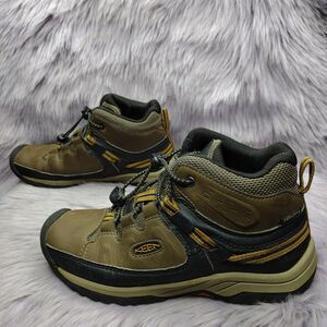 Keen Targhee Mid Hiking Trail Boots Kids Boys Size 3 Brown Waterproof 1019834